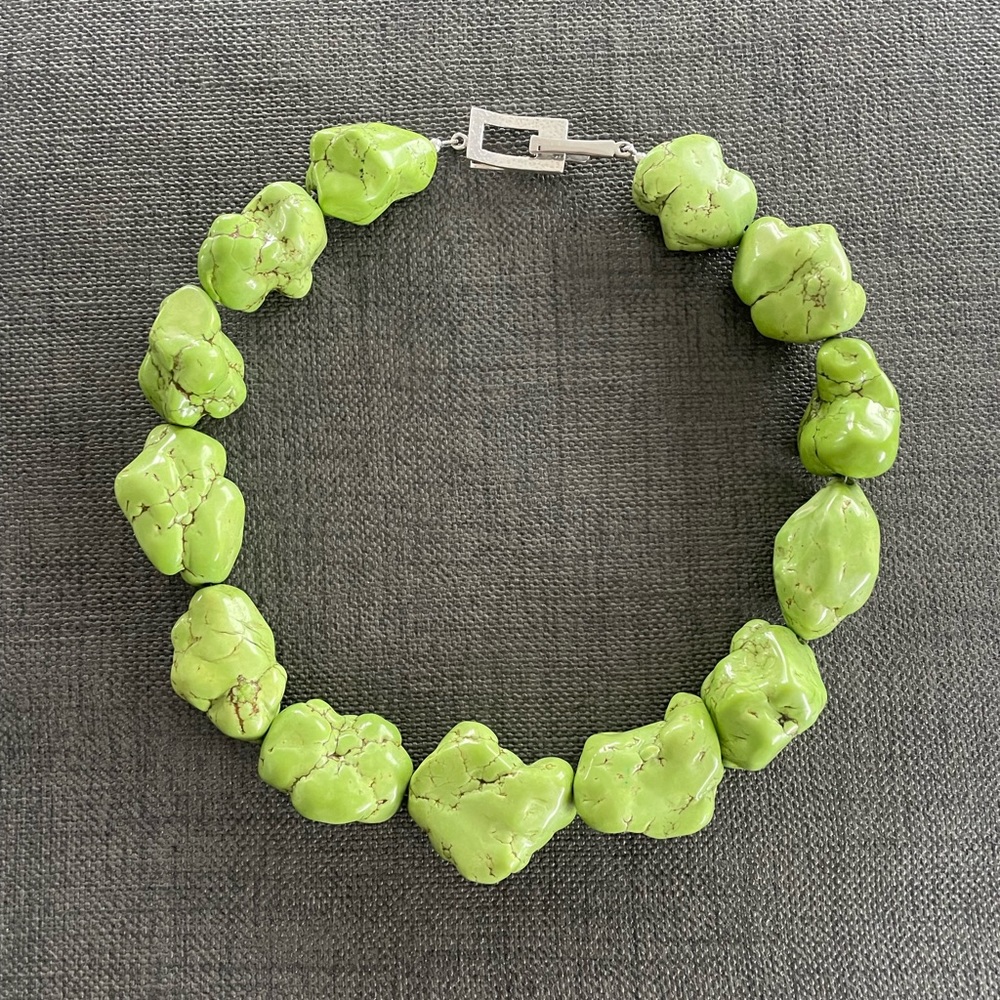 NWT Chunky Natural Turquoise Statement Necklace